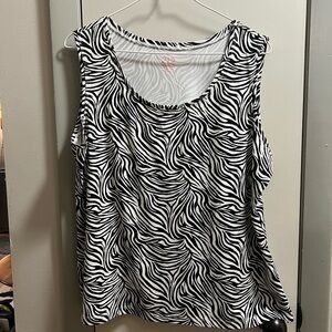 Zebra Print Sleeveless Top